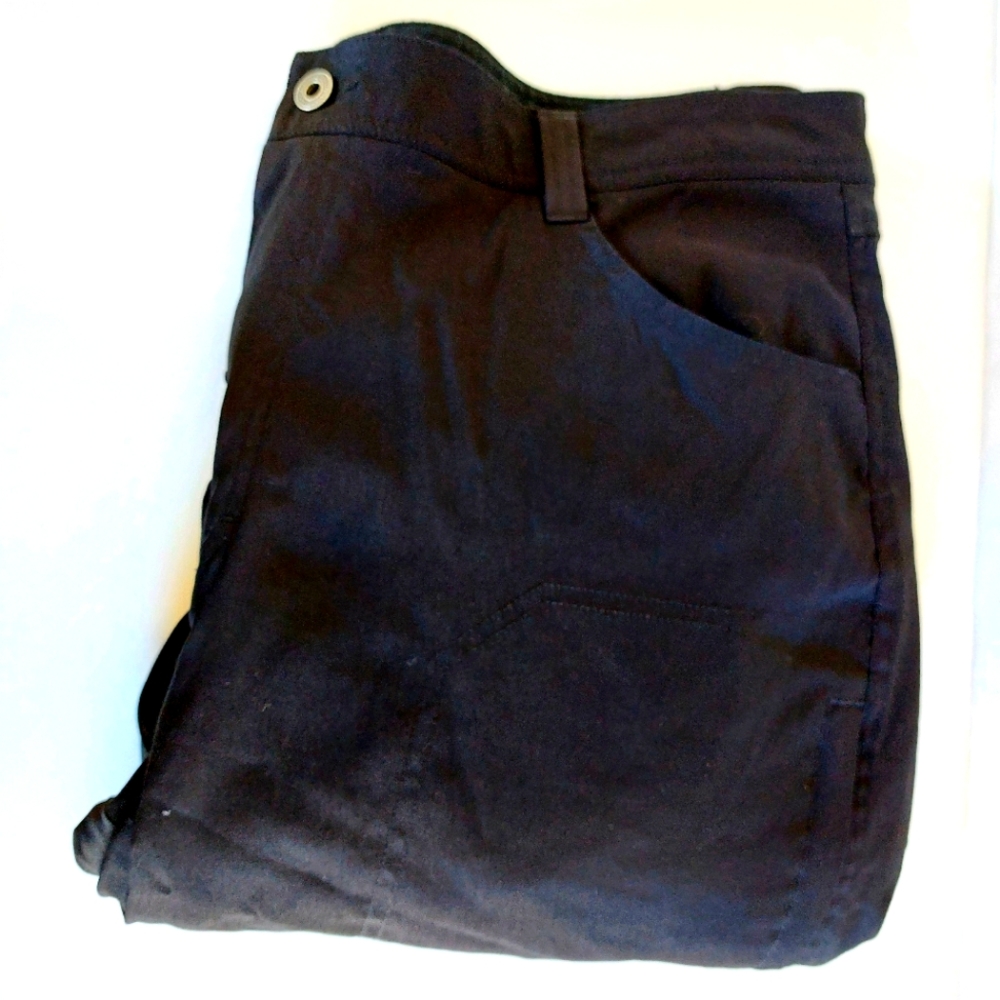 Black Nylon Fleece Lined Pant Eddie Bauer size 38/32 style‎ #1229566 Outdoor